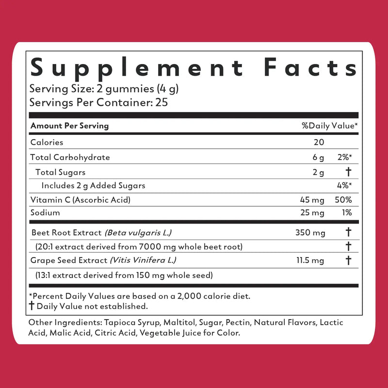 Natrava BEETS+ Gummies 25 servings